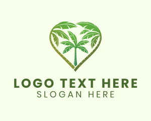 Palm Tree Heart Logo