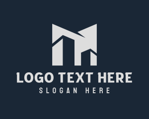 Real Estate Agent - Grey Real Estate Buildings logo design