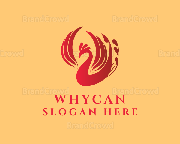 Mythical Phoenix Wings Logo