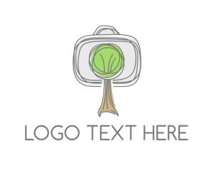 Stroke - Camera Tree Sketch logo design