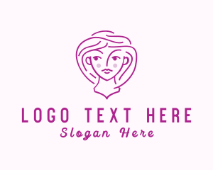 Skin Clinic - Girl Makeup Beauty logo design