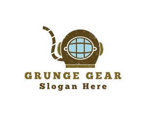 Grunge - Grunge Scuba Helmet logo design