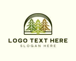Woods - Pine Tree Forestry logo design