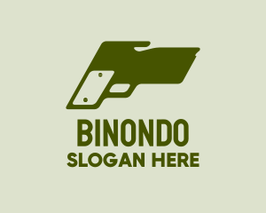 Security Agency - Green Dog Handgun logo design