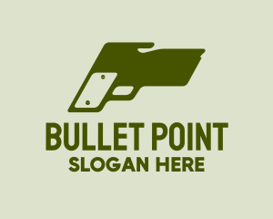 Firearm - Green Dog Handgun logo design