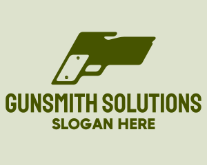 Firearms - Green Dog Handgun logo design