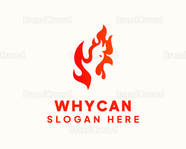 Red Burning Chicken Logo