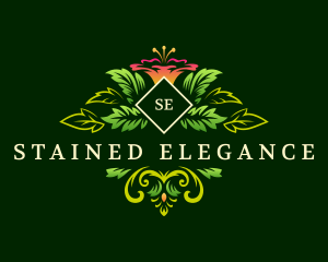 Floral Leaf Ornament logo design