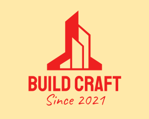 Red Building Maintenance  logo design