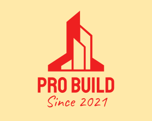 Red Building Maintenance  logo design