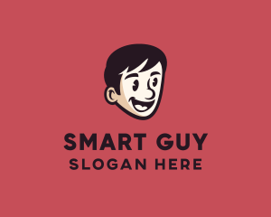 Happy Guy Head logo design