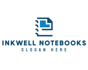 Notebook - Document Notebook Letter E logo design