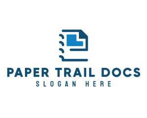 Documentation - Document Notebook Letter E logo design
