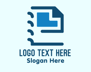 Office Supplies - Document Letter E logo design