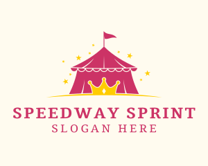 Theme Park - Crown Carnival Tent logo design