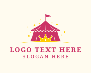 Theme Park - Crown Carnival Tent logo design