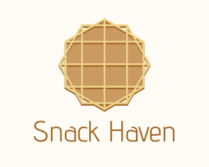 Snack Bar - Geometric Waffle Dessert logo design