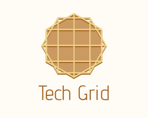 Grid - Geometric Waffle Dessert logo design