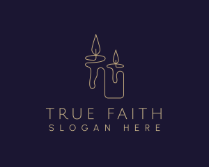 Belief - Candle Spiritual Light logo design