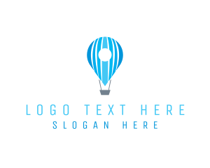 Airplane - Air Balloon Travel logo design