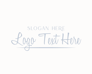 Commercial - Underline Signature Wordmark logo design