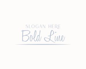 Underline - Underline Signature Wordmark logo design