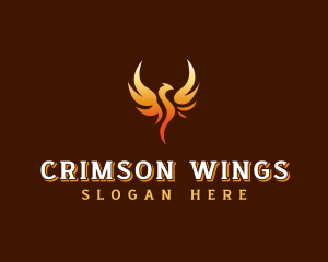 Mythical Phoenix Wings logo design