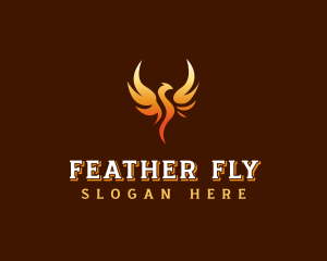 Mythical Phoenix Wings logo design