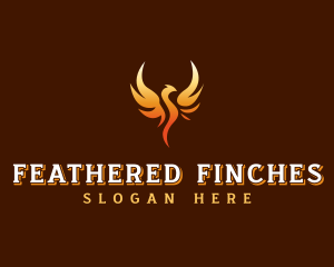 Mythical Phoenix Wings logo design