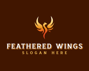 Mythical Phoenix Wings logo design