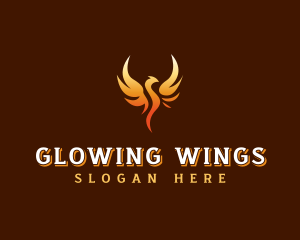 Mythical Phoenix Wings logo design