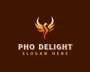 Mythical Phoenix Wings logo design