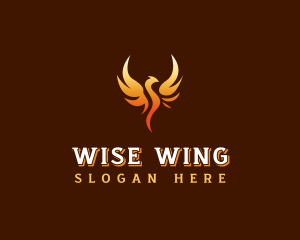 Mythical Phoenix Wings logo design