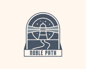 Lighthouse Pathway Road logo design