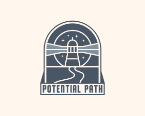 Lighthouse Pathway Road logo design