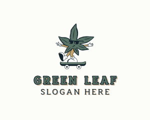 Weed - Skateboard Marijuana Weed logo design