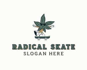 Skateboard - Skateboard Marijuana Weed logo design