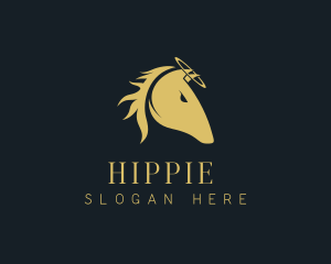 Golden - Equestrian Horse Breeding logo design