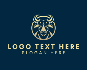 Horn - Bull Investment Financing logo design