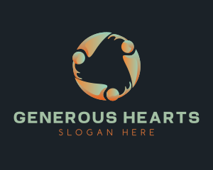 Giving - People Organization Foundation logo design