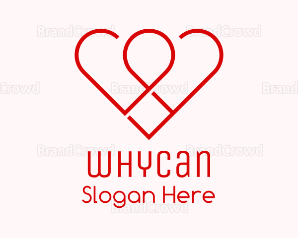 Linear Flower Heart Logo