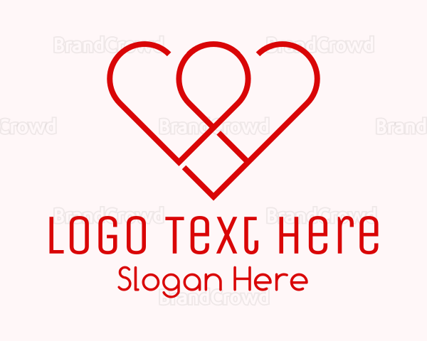 Linear Flower Heart Logo