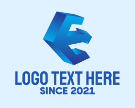 3d - 3D Letter E Arrows logo design