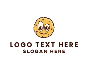 Biscuit - Cute Cookie Smiley logo design