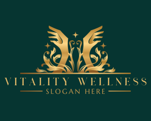 Luxury Hand Wellness Lifestyle logo design