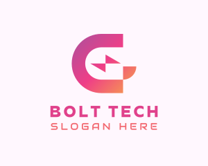 Bolt - Gradient Bolt Letter C logo design