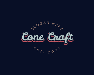 Cursive Retro Business logo design