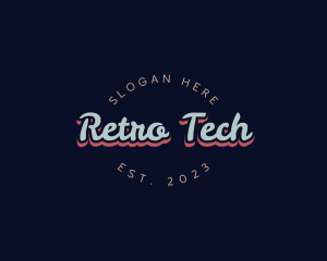 Cursive Retro Business logo design