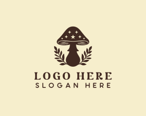 Herbal Mushroom Plant Logo