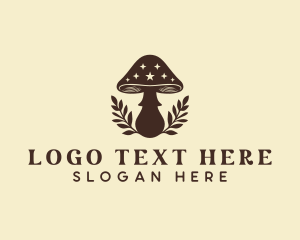 Herbal Mushroom Plant Logo